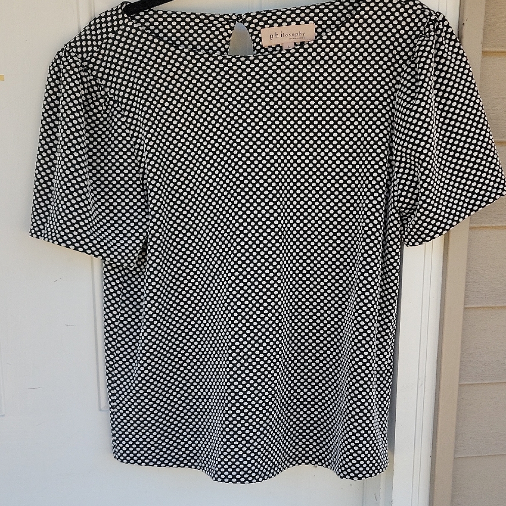 Philosophy Black and White Patterned Tee